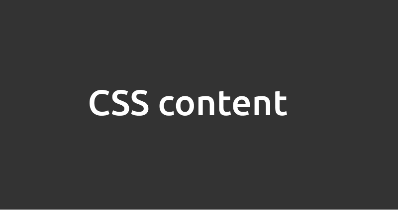 CSScontent