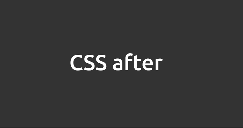 CSS ::after