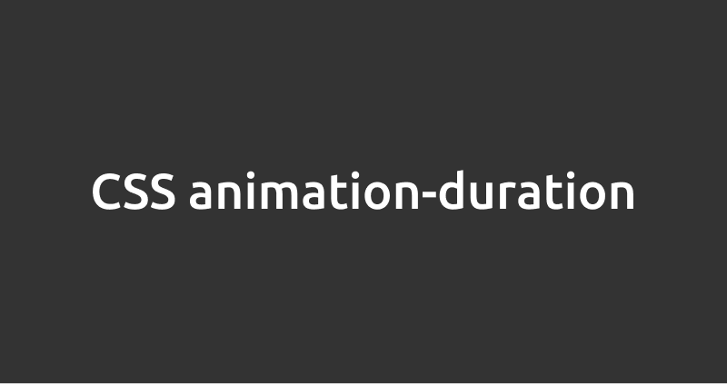 CSS animation-duration