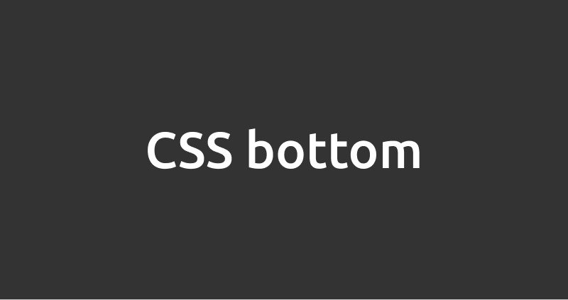 CSS bottom